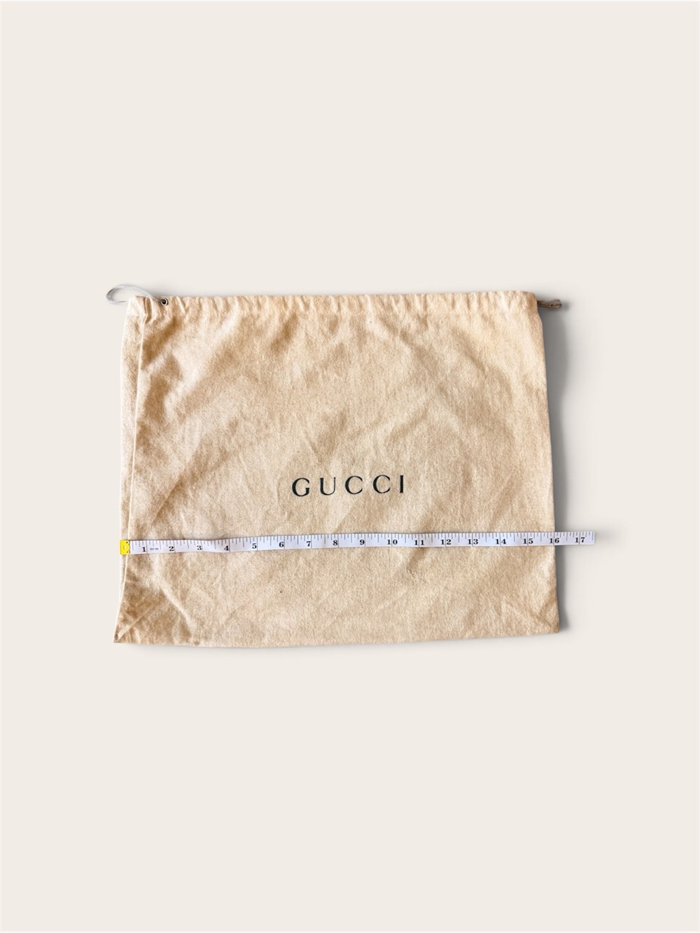 Gucci Beige Drawstring dust Bag